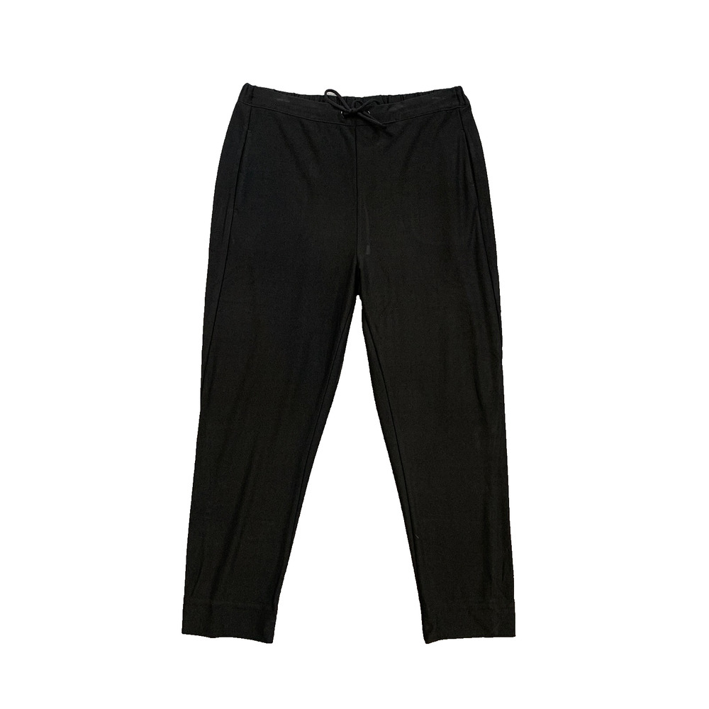 Lysse Pants Women L Large Black Minimalist Elastic Drawstring Waistband Trousers